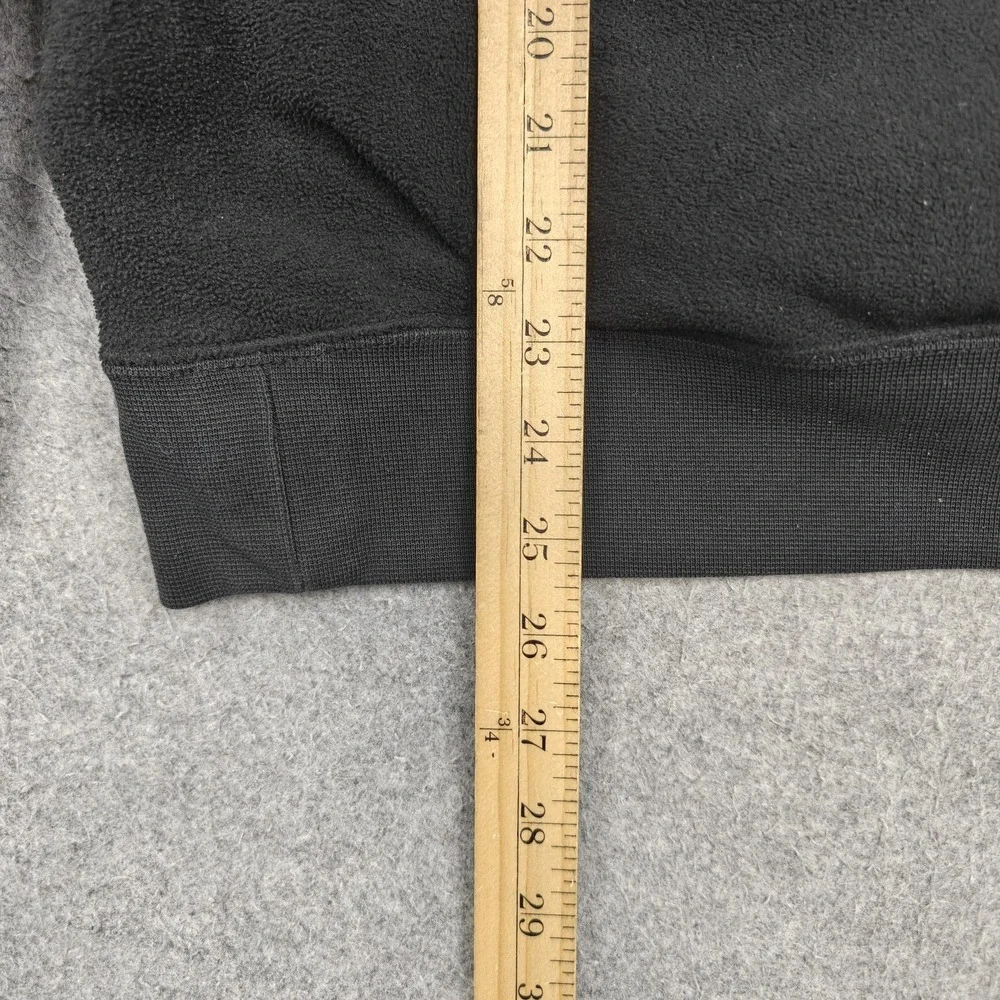 Polo Ralph Lauren Sweatshirt Mens Small Black 1/4 Zip Fleece USA Flag Sleeve
